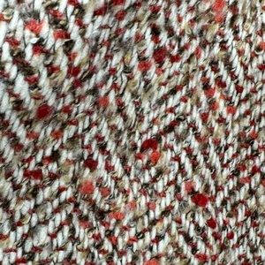 Anne Klein Women's Tweed Poncho Cape Coat  - Size Medium Peach /cream/green